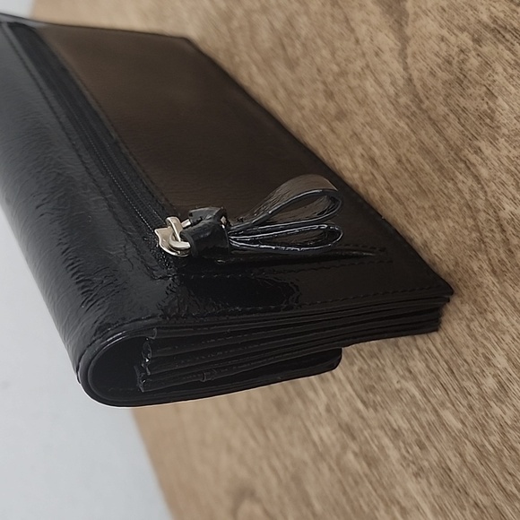 Franklin Covey Black Patent Leather Wallet with Tabs - Picture 4 of 12